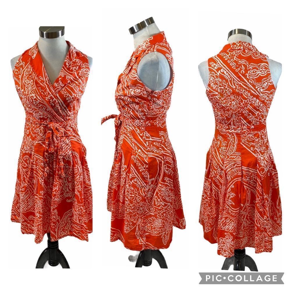 Ann Klein Brand Faux Wrap Dress‎ Sleeveless Size 2